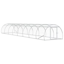 VidaXL Kurnik srebrny 800 x 150 x 100 cm Stal ocynkowana