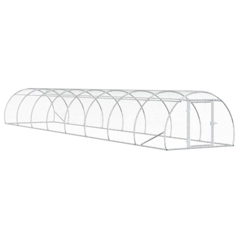 VidaXL Kurnik srebrny 800 x 150 x 100 cm Stal ocynkowana