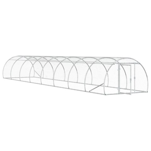 VidaXL Kurnik srebrny 800 x 150 x 100 cm Stal ocynkowana