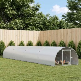 VidaXL Kurnik srebrny 800 x 150 x 100 cm Stal ocynkowana