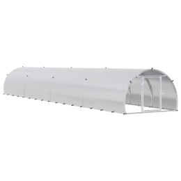 VidaXL Kurnik srebrny 800 x 150 x 100 cm Stal ocynkowana