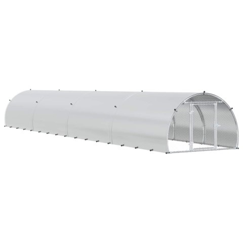 VidaXL Kurnik srebrny 800 x 150 x 100 cm Stal ocynkowana
