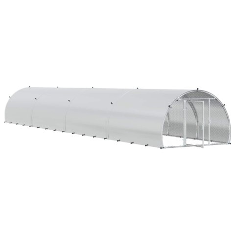 VidaXL Kurnik srebrny 800 x 150 x 100 cm Stal ocynkowana