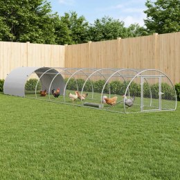 VidaXL Kurnik srebrny 800 x 150 x 100 cm Stal ocynkowana