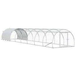VidaXL Kurnik srebrny 800 x 150 x 100 cm Stal ocynkowana