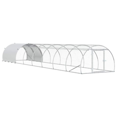 VidaXL Kurnik srebrny 800 x 150 x 100 cm Stal ocynkowana