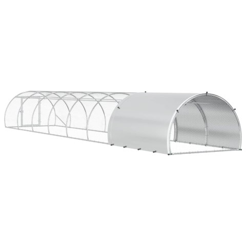 VidaXL Kurnik srebrny 800 x 150 x 100 cm Stal ocynkowana