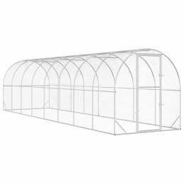 VidaXL Kurnik srebrny 800 x 200 x 200 cm Stal ocynkowana