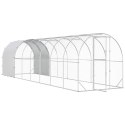 VidaXL Kurnik srebrny 800 x 200 x 200 cm Stal ocynkowana