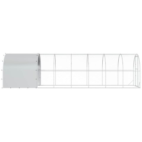 VidaXL Kurnik srebrny 800 x 200 x 200 cm Stal ocynkowana