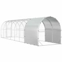 VidaXL Kurnik srebrny 800 x 200 x 200 cm Stal ocynkowana