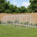 VidaXL Kurnik srebrny 800 x 300 x 200 cm Stal ocynkowana