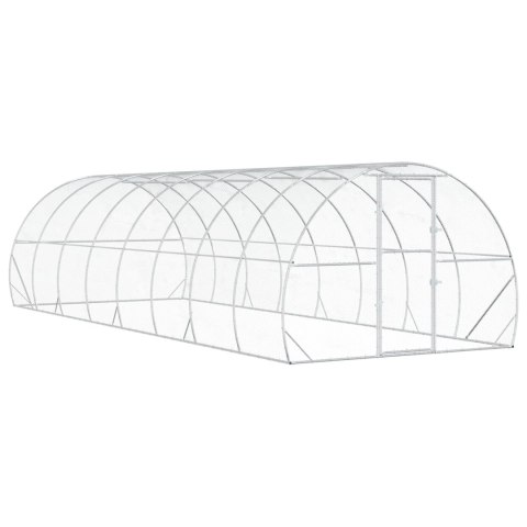 VidaXL Kurnik srebrny 800 x 300 x 200 cm Stal ocynkowana