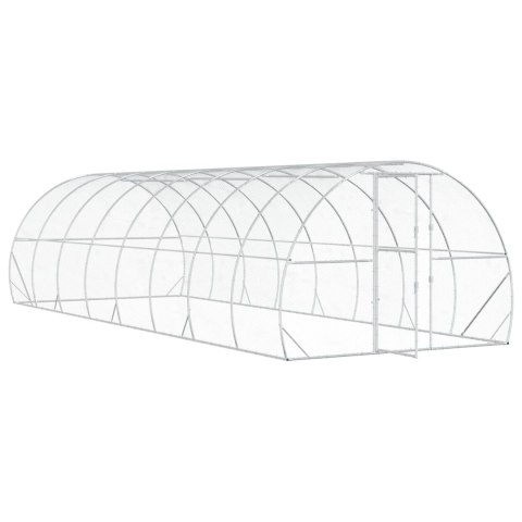 VidaXL Kurnik srebrny 800 x 300 x 200 cm Stal ocynkowana