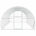 VidaXL Kurnik srebrny 800 x 300 x 200 cm Stal ocynkowana