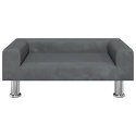 VidaXL Legowisko dla psa, ciemnoszare, 70x45x26,5 cm, aksamitne