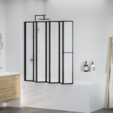 PARAWAN PRYSZNICOWY CZARNY 168 X 140 CM ALUMINIUM