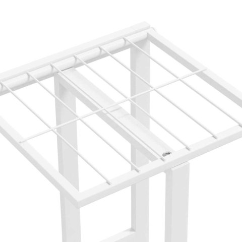 4-POZIOMOWY STOJAK NA KWIATY 43X22X76CM BIAŁY METALOWY