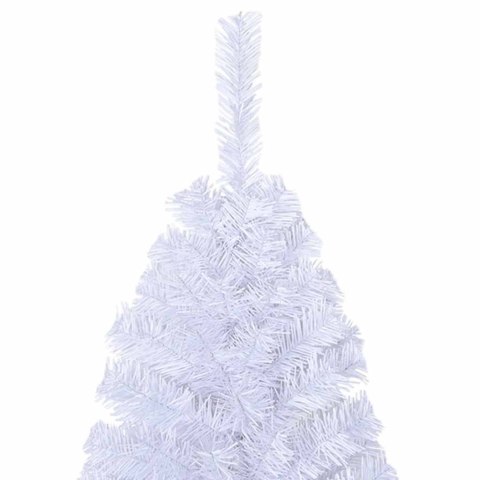 VidaXL Sztuczna choinka o grubych gałązkach, biała, 240 cm, PVC