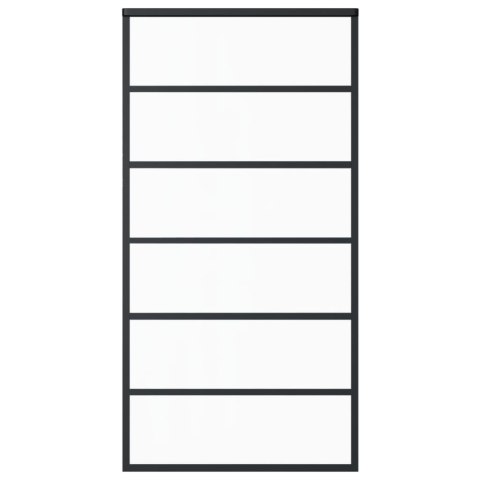 DRZWI PRZESUWNE SZKŁO ESG I ALUMINIUM 102X205CM CZARNE