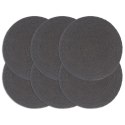 MATY NA STÓŁ 6 SZT. GŁADKIE CIEMNOSZARE 38CM OKRĄGŁE