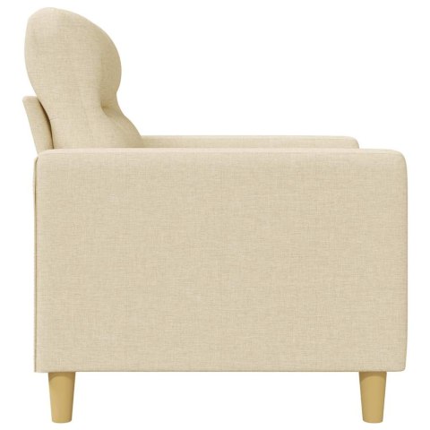 VidaXL 3-osobowa sofa, kremowa, 180 cm, tapicerowana tkaniną