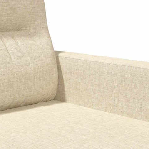 VidaXL 3-osobowa sofa, kremowa, 180 cm, tapicerowana tkaniną