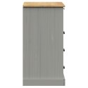 VidaXL Komoda VIGO, szara, 80x40x76 cm, lite drewno sosnowe