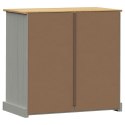 VidaXL Komoda VIGO, szara, 80x40x76 cm, lite drewno sosnowe