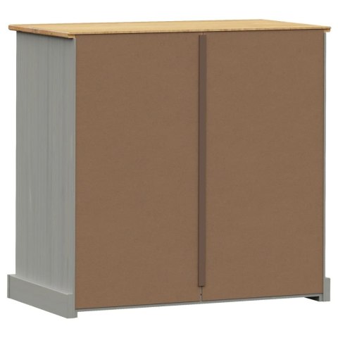 VidaXL Komoda VIGO, szara, 80x40x76 cm, lite drewno sosnowe