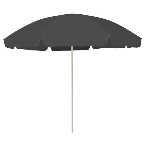 PARASOL PLAŻOWY, ANTRACYTOWY, 300 CM