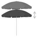 PARASOL PLAŻOWY, ANTRACYTOWY, 300 CM