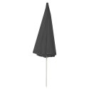 PARASOL PLAŻOWY, ANTRACYTOWY, 300 CM