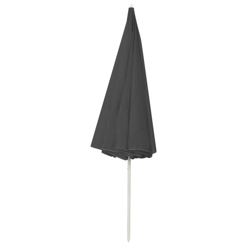 PARASOL PLAŻOWY, ANTRACYTOWY, 300 CM