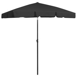 PARASOL PLAŻOWY, CZARNY, 180X120 CM