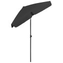 PARASOL PLAŻOWY, CZARNY, 180X120 CM
