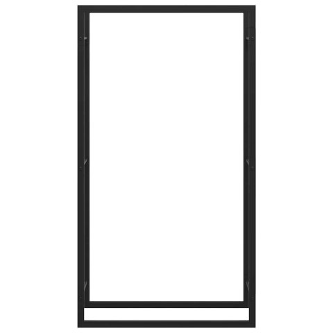 VidaXL Stojak na drewno opałowe matowy czarny 80x28x154 cm stalowy