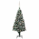 VidaXL Sztuczna choinka z LED, bombkami i szyszkami, 150 cm
