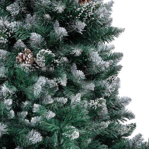 VidaXL Sztuczna choinka z LED, bombkami i szyszkami, 150 cm