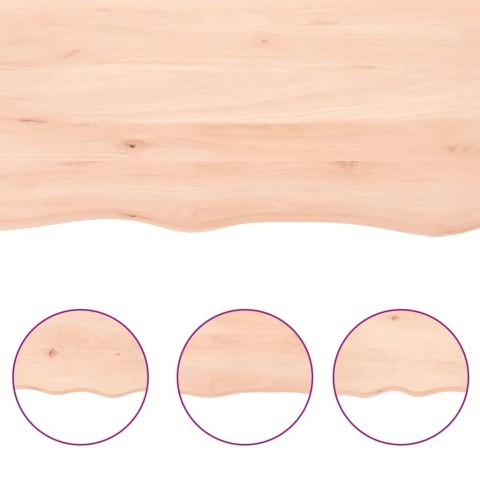 VidaXL Blat do łazienki, 100x30x2 cm, surowe lite drewno