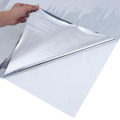 VidaXL Folia okienna odbijająca promienie słońca, srebrna, 45x1000 cm