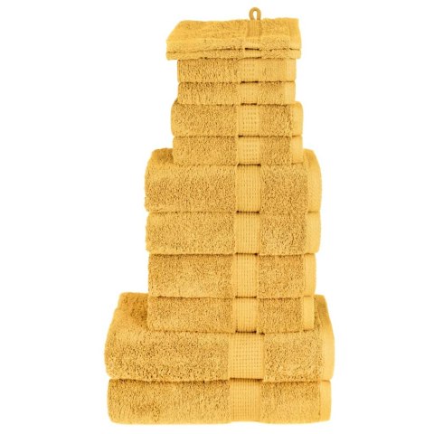 12-CZĘŚCIOWY ZESTAW RĘCZNIKÓW PREMIUM SOLUND, ZŁOTY, 600 G/CM²