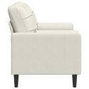 VidaXL 2-osobowa sofa z poduszkami, kremowa, 140 cm, aksamit