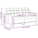 VidaXL 2-osobowa sofa z poduszkami, kremowa, 140 cm, aksamit