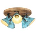 LAMPA SUFITOWA, 25 W, POSTARZANY NIEBIESKI, 50X50X25 CM, E27