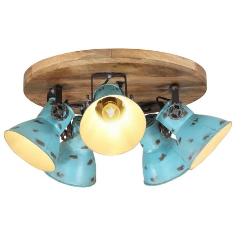LAMPA SUFITOWA, 25 W, POSTARZANY NIEBIESKI, 50X50X25 CM, E27