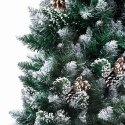 VidaXL Sztuczna choinka z szyszkami i białym śniegiem, 150 cm