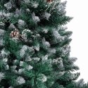 VidaXL Sztuczna choinka z szyszkami i białym śniegiem, 150 cm