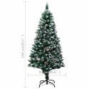 VidaXL Sztuczna choinka z szyszkami i białym śniegiem, 150 cm