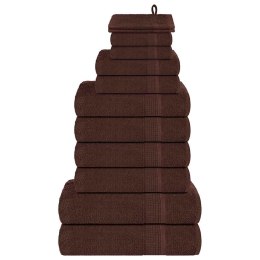 VidaXL 12-cz. zestaw ręczników, FROGN, brązowy, 360 g/m²